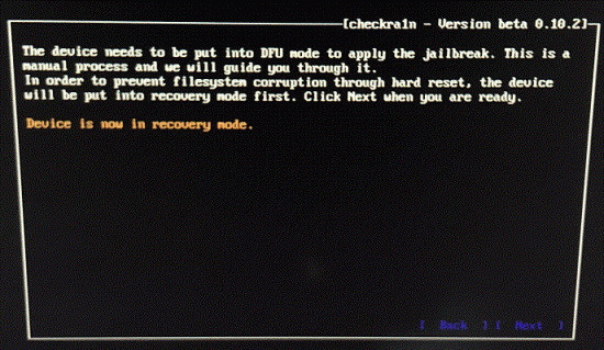 checkra1n recovery mode